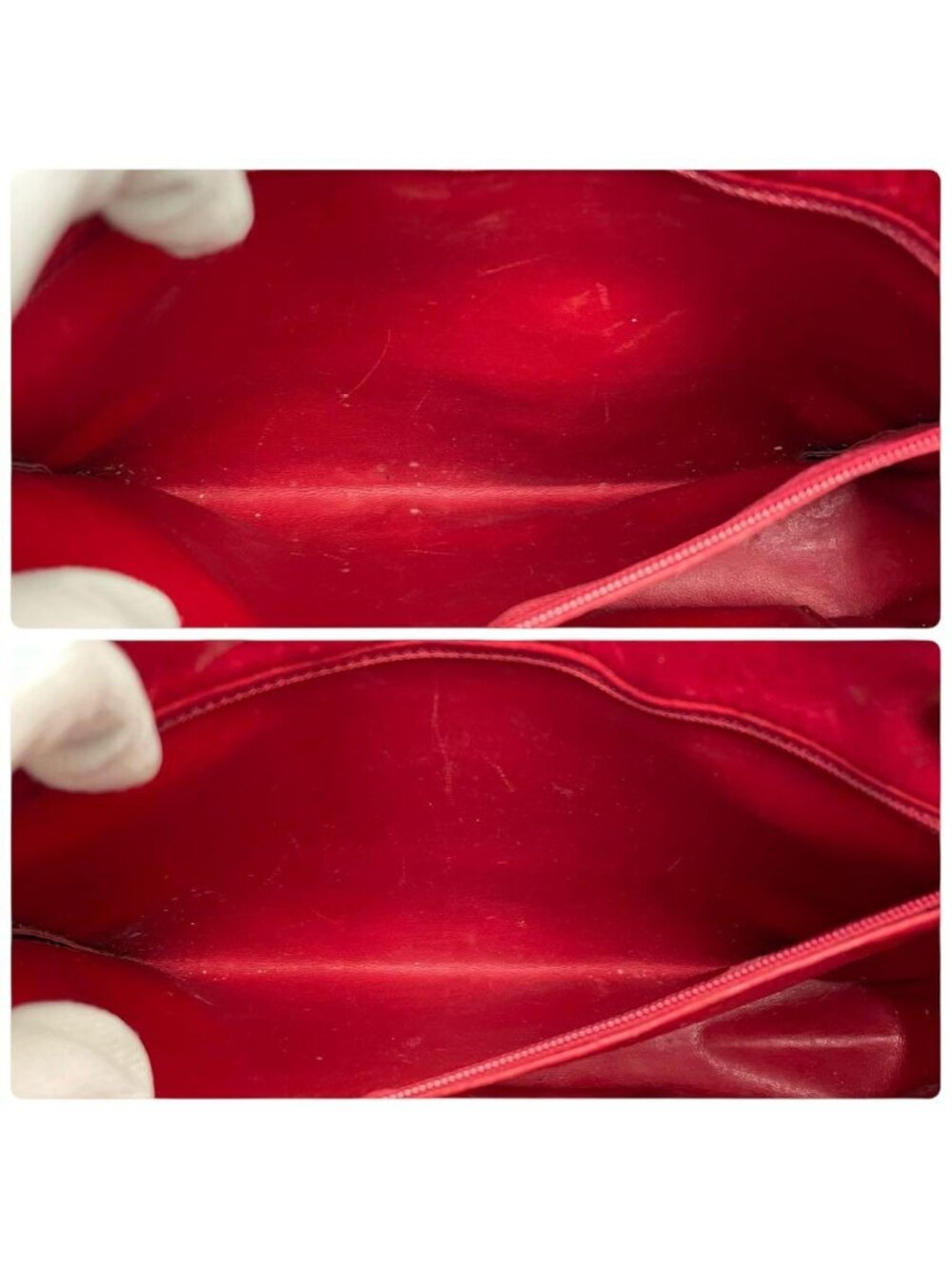 Chanel Quilted Lambskin Chain Shoulder Tote Red - Picture 9 of 10